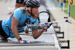 15.09.2023, La Feclaz, France (FRA): Emilien Claude (FRA) - Biathlon Samse Summer Tour, training, La Feclaz (FRA). www.nordicfocus.com. © Manzoni/NordicFocus. Every downloaded picture is fee-liable.