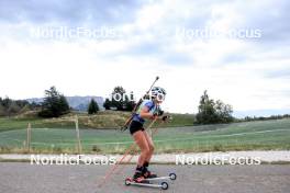 16.09.2023, La Feclaz, France (FRA): Ninon Duvillard (FRA) - Biathlon Samse Summer Tour, sprint, La Feclaz (FRA). www.nordicfocus.com. © Manzoni/NordicFocus. Every downloaded picture is fee-liable.