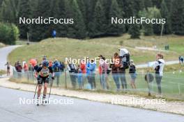 16.09.2023, La Feclaz, France (FRA): Lou Jeanmonnot (FRA) - Biathlon Samse Summer Tour, sprint, La Feclaz (FRA). www.nordicfocus.com. © Manzoni/NordicFocus. Every downloaded picture is fee-liable.