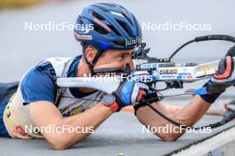 16.09.2023, La Feclaz, France (FRA): Quentin Fillon Maillet (FRA) - Biathlon Samse Summer Tour, sprint, La Feclaz (FRA). www.nordicfocus.com. © Manzoni/NordicFocus. Every downloaded picture is fee-liable.