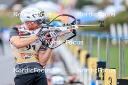 16.09.2023, La Feclaz, France (FRA): Jacques Jefferies (FRA) - Biathlon Samse Summer Tour, sprint, La Feclaz (FRA). www.nordicfocus.com. © Manzoni/NordicFocus. Every downloaded picture is fee-liable.