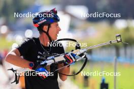 15.09.2023, La Feclaz, France (FRA): Quentin Fillon Maillet (FRA) - Biathlon Samse Summer Tour, training, La Feclaz (FRA). www.nordicfocus.com. © Manzoni/NordicFocus. Every downloaded picture is fee-liable.