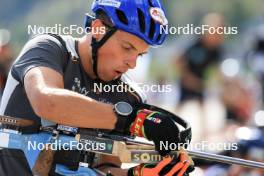 15.09.2023, La Feclaz, France (FRA): Oscar Lombardot (FRA) - Biathlon Samse Summer Tour, training, La Feclaz (FRA). www.nordicfocus.com. © Manzoni/NordicFocus. Every downloaded picture is fee-liable.