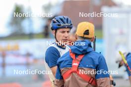 16.09.2023, La Feclaz, France (FRA): Quentin Fillon Maillet (FRA) - Biathlon Samse Summer Tour, sprint, La Feclaz (FRA). www.nordicfocus.com. © Manzoni/NordicFocus. Every downloaded picture is fee-liable.