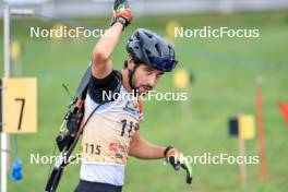 16.09.2023, La Feclaz, France (FRA): Cesar Bauvais (BEL) - Biathlon Samse Summer Tour, sprint, La Feclaz (FRA). www.nordicfocus.com. © Manzoni/NordicFocus. Every downloaded picture is fee-liable.