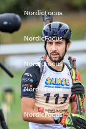 16.09.2023, La Feclaz, France (FRA): Cesar Bauvais (BEL) - Biathlon Samse Summer Tour, sprint, La Feclaz (FRA). www.nordicfocus.com. © Manzoni/NordicFocus. Every downloaded picture is fee-liable.