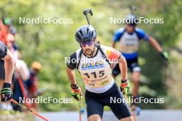 16.09.2023, La Feclaz, France (FRA): Cesar Bauvais (BEL) - Biathlon Samse Summer Tour, sprint, La Feclaz (FRA). www.nordicfocus.com. © Manzoni/NordicFocus. Every downloaded picture is fee-liable.