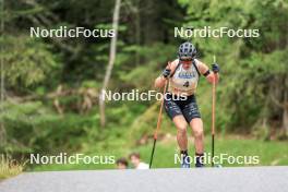 16.09.2023, La Feclaz, France (FRA): Julia Simon (FRA) - Biathlon Samse Summer Tour, sprint, La Feclaz (FRA). www.nordicfocus.com. © Manzoni/NordicFocus. Every downloaded picture is fee-liable.