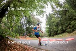 16.09.2023, La Feclaz, France (FRA): Esteban Moreira (FRA) - Biathlon Samse Summer Tour, sprint, La Feclaz (FRA). www.nordicfocus.com. © Manzoni/NordicFocus. Every downloaded picture is fee-liable.