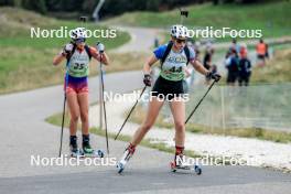 16.09.2023, La Feclaz, France (FRA): Capucine Vuittenez (FRA), Louise Chollat (FRA), (l-r) - Biathlon Samse Summer Tour, sprint, La Feclaz (FRA). www.nordicfocus.com. © Manzoni/NordicFocus. Every downloaded picture is fee-liable.