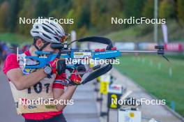 22.10.2023, Arcon, France (FRA): Nans Madelenat (FRA) - Biathlon Samse Summer Tour, pursuit, Arcon (FRA). www.nordicfocus.com. © Thibaut/NordicFocus. Every downloaded picture is fee-liable.