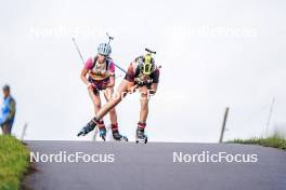 21.10.2023, Arcon, France (FRA): Anna Musso (FRA) - Biathlon Samse Summer Tour, sprint, Arcon (FRA). www.nordicfocus.com. © Thibaut/NordicFocus. Every downloaded picture is fee-liable.