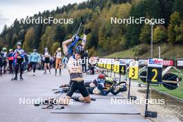 21.10.2023, Arcon, France (FRA): Antonin Soulie (FRA) - Biathlon Samse Summer Tour, sprint, Arcon (FRA). www.nordicfocus.com. © Thibaut/NordicFocus. Every downloaded picture is fee-liable.