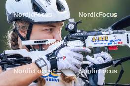 21.10.2023, Arcon, France (FRA): Coline Lanchais (FRA) - Biathlon Samse Summer Tour, sprint, Arcon (FRA). www.nordicfocus.com. © Thibaut/NordicFocus. Every downloaded picture is fee-liable.