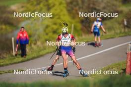 21.10.2023, Arcon, France (FRA): Enzo Bouillet (FRA) - Biathlon Samse Summer Tour, sprint, Arcon (FRA). www.nordicfocus.com. © Thibaut/NordicFocus. Every downloaded picture is fee-liable.