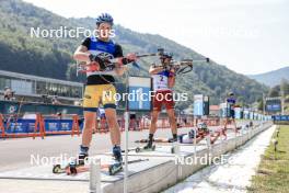 27.08.2023, Brezno-Osrblie, Slovakia (SVK): Jesper Nelin (SWE) - IBU Summer Biathlon World Championships, mass men, Brezno-Osrblie (SVK). www.nordicfocus.com. © Manzoni/NordicFocus. Every downloaded picture is fee-liable.