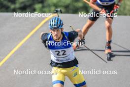 27.08.2023, Brezno-Osrblie, Slovakia (SVK): Alfred Eriksson (SWE) - IBU Summer Biathlon World Championships, mass men, Brezno-Osrblie (SVK). www.nordicfocus.com. © Manzoni/NordicFocus. Every downloaded picture is fee-liable.