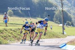 27.08.2023, Brezno-Osrblie, Slovakia (SVK): Oskar Brandt (SWE), Peppe Femling (SWE), (l-r) - IBU Summer Biathlon World Championships, mass men, Brezno-Osrblie (SVK). www.nordicfocus.com. © Manzoni/NordicFocus. Every downloaded picture is fee-liable.