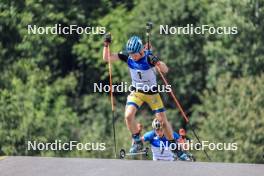 27.08.2023, Brezno-Osrblie, Slovakia (SVK): Jesper Nelin (SWE) - IBU Summer Biathlon World Championships, mass men, Brezno-Osrblie (SVK). www.nordicfocus.com. © Manzoni/NordicFocus. Every downloaded picture is fee-liable.