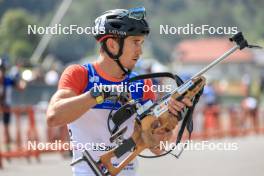 27.08.2023, Brezno-Osrblie, Slovakia (SVK): Andrejs Rastorgujevs (LAT) - IBU Summer Biathlon World Championships, mass men, Brezno-Osrblie (SVK). www.nordicfocus.com. © Manzoni/NordicFocus. Every downloaded picture is fee-liable.