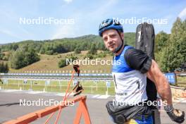 27.08.2023, Brezno-Osrblie, Slovakia (SVK): Jesper Nelin (SWE) - IBU Summer Biathlon World Championships, mass men, Brezno-Osrblie (SVK). www.nordicfocus.com. © Manzoni/NordicFocus. Every downloaded picture is fee-liable.