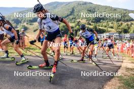 27.08.2023, Brezno-Osrblie, Slovakia (SVK): Tuuli Tomingas (EST), Susan Kuelm (EST), (l-r) - IBU Summer Biathlon World Championships, mass women, Brezno-Osrblie (SVK). www.nordicfocus.com. © Manzoni/NordicFocus. Every downloaded picture is fee-liable.