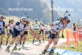 27.08.2023, Brezno-Osrblie, Slovakia (SVK): Daria Blashko (UKR), Mareike Braun (GER), (l-r) - IBU Summer Biathlon World Championships, mass women, Brezno-Osrblie (SVK). www.nordicfocus.com. © Manzoni/NordicFocus. Every downloaded picture is fee-liable.