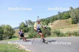 27.08.2023, Brezno-Osrblie, Slovakia (SVK): Vasil Zashev (BUL) - IBU Summer Biathlon World Championships, pursuit junior men, Brezno-Osrblie (SVK). www.nordicfocus.com. © Manzoni/NordicFocus. Every downloaded picture is fee-liable.