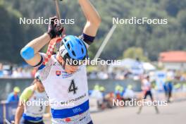 27.08.2023, Brezno-Osrblie, Slovakia (SVK): Matija Legovic (CRO) - IBU Summer Biathlon World Championships, pursuit junior men, Brezno-Osrblie (SVK). www.nordicfocus.com. © Manzoni/NordicFocus. Every downloaded picture is fee-liable.