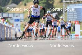 27.08.2023, Brezno-Osrblie, Slovakia (SVK): Vadim Kurales (KAZ) - IBU Summer Biathlon World Championships, pursuit junior men, Brezno-Osrblie (SVK). www.nordicfocus.com. © Manzoni/NordicFocus. Every downloaded picture is fee-liable.