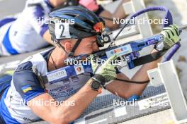 27.08.2023, Brezno-Osrblie, Slovakia (SVK): Stepan Kinash (UKR) - IBU Summer Biathlon World Championships, pursuit junior men, Brezno-Osrblie (SVK). www.nordicfocus.com. © Manzoni/NordicFocus. Every downloaded picture is fee-liable.