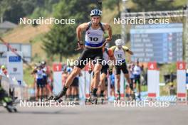 27.08.2023, Brezno-Osrblie, Slovakia (SVK): Aleksa Vukovic (BIH) - IBU Summer Biathlon World Championships, pursuit junior men, Brezno-Osrblie (SVK). www.nordicfocus.com. © Manzoni/NordicFocus. Every downloaded picture is fee-liable.