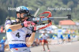 27.08.2023, Brezno-Osrblie, Slovakia (SVK): Matija Legovic (CRO) - IBU Summer Biathlon World Championships, pursuit junior men, Brezno-Osrblie (SVK). www.nordicfocus.com. © Manzoni/NordicFocus. Every downloaded picture is fee-liable.