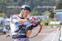 27.08.2023, Brezno-Osrblie, Slovakia (SVK): Matija Legovic (CRO) - IBU Summer Biathlon World Championships, pursuit junior men, Brezno-Osrblie (SVK). www.nordicfocus.com. © Manzoni/NordicFocus. Every downloaded picture is fee-liable.