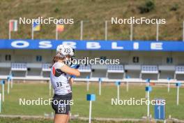 27.08.2023, Brezno-Osrblie, Slovakia (SVK): Lora Radkovska (BUL) - IBU Summer Biathlon World Championships, pursuit junior women, Brezno-Osrblie (SVK). www.nordicfocus.com. © Manzoni/NordicFocus. Every downloaded picture is fee-liable.