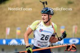 26.08.2023, Brezno-Osrblie, Slovakia (SVK): Vitalii Mandzyn (UKR) - IBU Summer Biathlon World Championships, sprint junior men, Brezno-Osrblie (SVK). www.nordicfocus.com. © Manzoni/NordicFocus. Every downloaded picture is fee-liable.