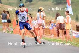 26.08.2023, Brezno-Osrblie, Slovakia (SVK): Matija Legovic (CRO) - IBU Summer Biathlon World Championships, sprint junior men, Brezno-Osrblie (SVK). www.nordicfocus.com. © Manzoni/NordicFocus. Every downloaded picture is fee-liable.