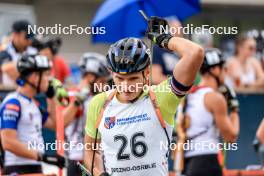 26.08.2023, Brezno-Osrblie, Slovakia (SVK): Vitalii Mandzyn (UKR) - IBU Summer Biathlon World Championships, sprint junior men, Brezno-Osrblie (SVK). www.nordicfocus.com. © Manzoni/NordicFocus. Every downloaded picture is fee-liable.