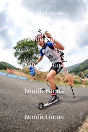 26.08.2023, Brezno-Osrblie, Slovakia (SVK): Konstantin Vasilev (BUL) - IBU Summer Biathlon World Championships, sprint junior men, Brezno-Osrblie (SVK). www.nordicfocus.com. © Manzoni/NordicFocus. Every downloaded picture is fee-liable.