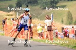 26.08.2023, Brezno-Osrblie, Slovakia (SVK): Filip Crnic (CRO) - IBU Summer Biathlon World Championships, sprint junior men, Brezno-Osrblie (SVK). www.nordicfocus.com. © Manzoni/NordicFocus. Every downloaded picture is fee-liable.