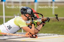 26.08.2023, Brezno-Osrblie, Slovakia (SVK): Vitalii Mandzyn (UKR) - IBU Summer Biathlon World Championships, sprint junior men, Brezno-Osrblie (SVK). www.nordicfocus.com. © Manzoni/NordicFocus. Every downloaded picture is fee-liable.