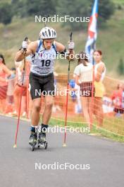 26.08.2023, Brezno-Osrblie, Slovakia (SVK): Victor Sendrea (MDA) - IBU Summer Biathlon World Championships, sprint junior men, Brezno-Osrblie (SVK). www.nordicfocus.com. © Manzoni/NordicFocus. Every downloaded picture is fee-liable.