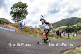 26.08.2023, Brezno-Osrblie, Slovakia (SVK): Iulian Luchin (MDA) - IBU Summer Biathlon World Championships, sprint junior men, Brezno-Osrblie (SVK). www.nordicfocus.com. © Manzoni/NordicFocus. Every downloaded picture is fee-liable.