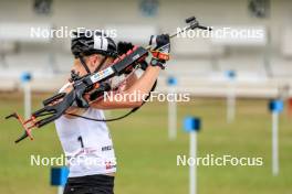 26.08.2023, Brezno-Osrblie, Slovakia (SVK): Osvald Groenning (DEN) - IBU Summer Biathlon World Championships, sprint junior men, Brezno-Osrblie (SVK). www.nordicfocus.com. © Manzoni/NordicFocus. Every downloaded picture is fee-liable.