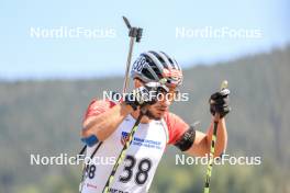 24.08.2023, Brezno-Osrblie, Slovakia (SVK): Jan Gunka (POL) - IBU Summer Biathlon World Championships, super sprint junior men, Brezno-Osrblie (SVK). www.nordicfocus.com. © Manzoni/NordicFocus. Every downloaded picture is fee-liable.