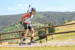 24.08.2023, Brezno-Osrblie, Slovakia (SVK): Blagoja Najdenoski (MKD) - IBU Summer Biathlon World Championships, super sprint junior men, Brezno-Osrblie (SVK). www.nordicfocus.com. © Manzoni/NordicFocus. Every downloaded picture is fee-liable.