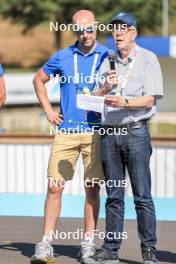 24.08.2023, Brezno-Osrblie, Slovakia (SVK): Olle Dahlin of Sweden, IBU President - IBU Summer Biathlon World Championships, super sprint junior women, Brezno-Osrblie (SVK). www.nordicfocus.com. © Manzoni/NordicFocus. Every downloaded picture is fee-liable.