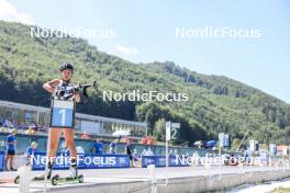 24.08.2023, Brezno-Osrblie, Slovakia (SVK): Lora Hristova (BUL) - IBU Summer Biathlon World Championships, super sprint junior women, Brezno-Osrblie (SVK). www.nordicfocus.com. © Manzoni/NordicFocus. Every downloaded picture is fee-liable.