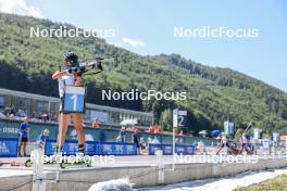 24.08.2023, Brezno-Osrblie, Slovakia (SVK): Lora Hristova (BUL) - IBU Summer Biathlon World Championships, super sprint junior women, Brezno-Osrblie (SVK). www.nordicfocus.com. © Manzoni/NordicFocus. Every downloaded picture is fee-liable.