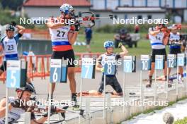 25.08.2023, Brezno-Osrblie, Slovakia (SVK): Tomasz Jakiela (POL) - IBU Summer Biathlon World Championships, super sprint men, Brezno-Osrblie (SVK). www.nordicfocus.com. © Manzoni/NordicFocus. Every downloaded picture is fee-liable.